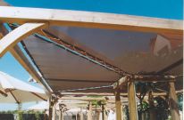 Фасадные шторы, навесы из материала СанВолл Фасадные шторы, навесы из материала СанВолл